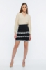 Picture of Woman Black Mini Lace Skirt