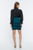 Picture of Woman Petroleum Petroleum Green Mini Lace Skirt