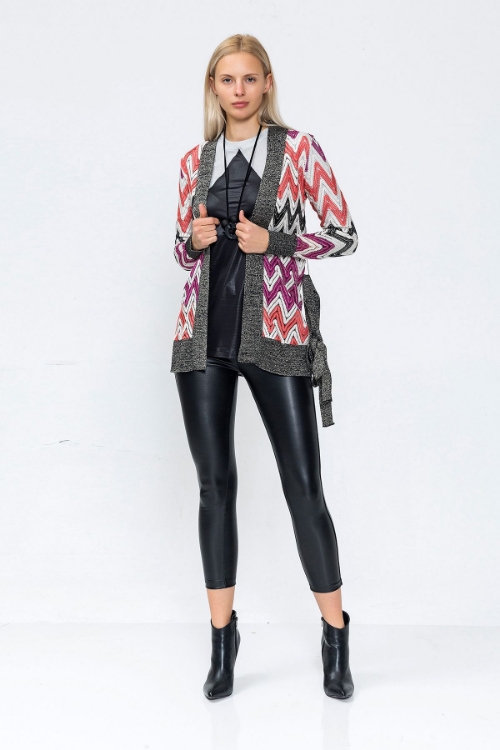 Picture of Woman White Missoni Patterned Cardigan