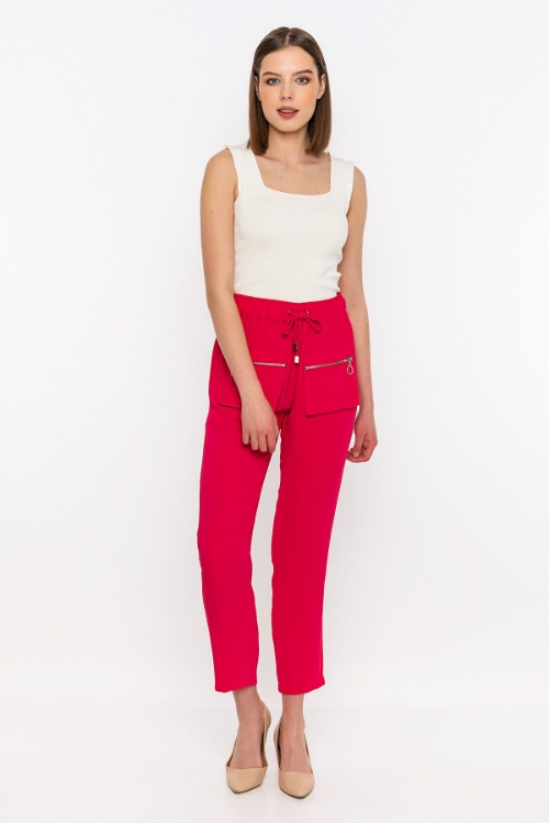 Picture of front Pocket Detayli High Waist Trousers