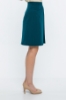 Picture of Woman Petroleum Petroleum Green Front Pleated Knee above Skirt