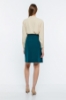 Picture of Woman Petroleum Petroleum Green Front Pleated Knee above Skirt