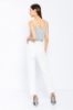 Picture of Woman White High Waist Belted Normal Trotter Trousers