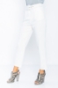 Picture of Woman White High Waist Belted Normal Trotter Trousers