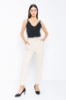 Picture of Woman Beige High Waist Belted Normal Trotter Trousers