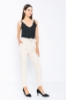 Picture of Woman Beige High Waist Belted Normal Trotter Trousers