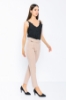 Kadın Vizon Yüksek Bel Kemerli Normal Paça Pantolon resmi