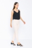 Picture of Woman Beige High Waist Zipped Skinny Trotter Trousers