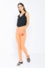 Kadın Somon Yüksek Bel Fermuarlı Dar Paça Pantolon resmi