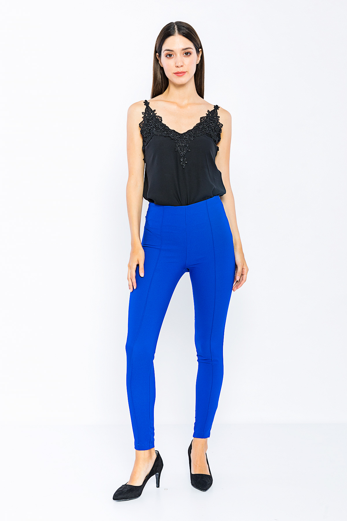 Picture of Woman Sax High Waist Zipped Skinny Trotter Trousers