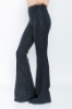 Kadın Siyah Yüksek Bel Floklu İspanyol Paça Pantolon resmi