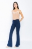 Picture of Woman Navy Navy Blue High Waist Floklu Flare Trotter Trousers
