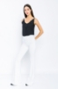 Picture of Woman White High Waist Classical Flare Trotter Trousers