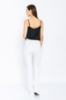 Picture of Woman White High Waist Classical Flare Trotter Trousers