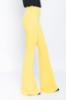 Kadın Sarı Yüksek Bel Klasik İspanyol Paça Pantolon resmi