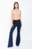 Kadın Lacivert Yüksek Bel Klasik İspanyol Paça Pantolon resmi