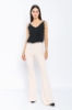 Picture of Woman Powder High Waist Classical Flare Trotter Trousers