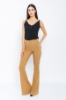 Picture of Woman Camel High Waist Classical Flare Trotter Trousers