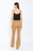 Picture of Woman Camel High Waist Classical Flare Trotter Trousers