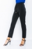 Kadın Siyah Yüksel Bel Saten Kumaş Pantolon resmi