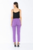 Picture of Woman Purple Yüksel Waist Satin Material Trousers