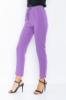 Picture of Woman Purple Yüksel Waist Satin Material Trousers