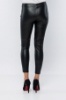 Picture of Woman Black side Zipped Leather Trousers