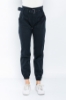 Picture of Woman Black side with pockets Belted casual Trousers