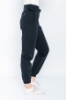 Picture of Woman Black side with pockets Belted casual Trousers