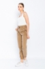 Picture of Woman Brown side with pockets Belted casual Trousers