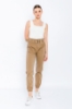 Picture of Woman Brown side with pockets Belted casual Trousers