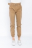 Picture of Woman Brown side with pockets Belted casual Trousers