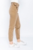 Picture of Woman Brown side with pockets Belted casual Trousers