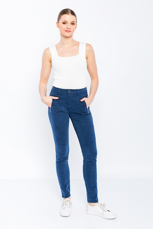 Picture of Woman Indigo Blue indigo Classical Cut casual Trousers