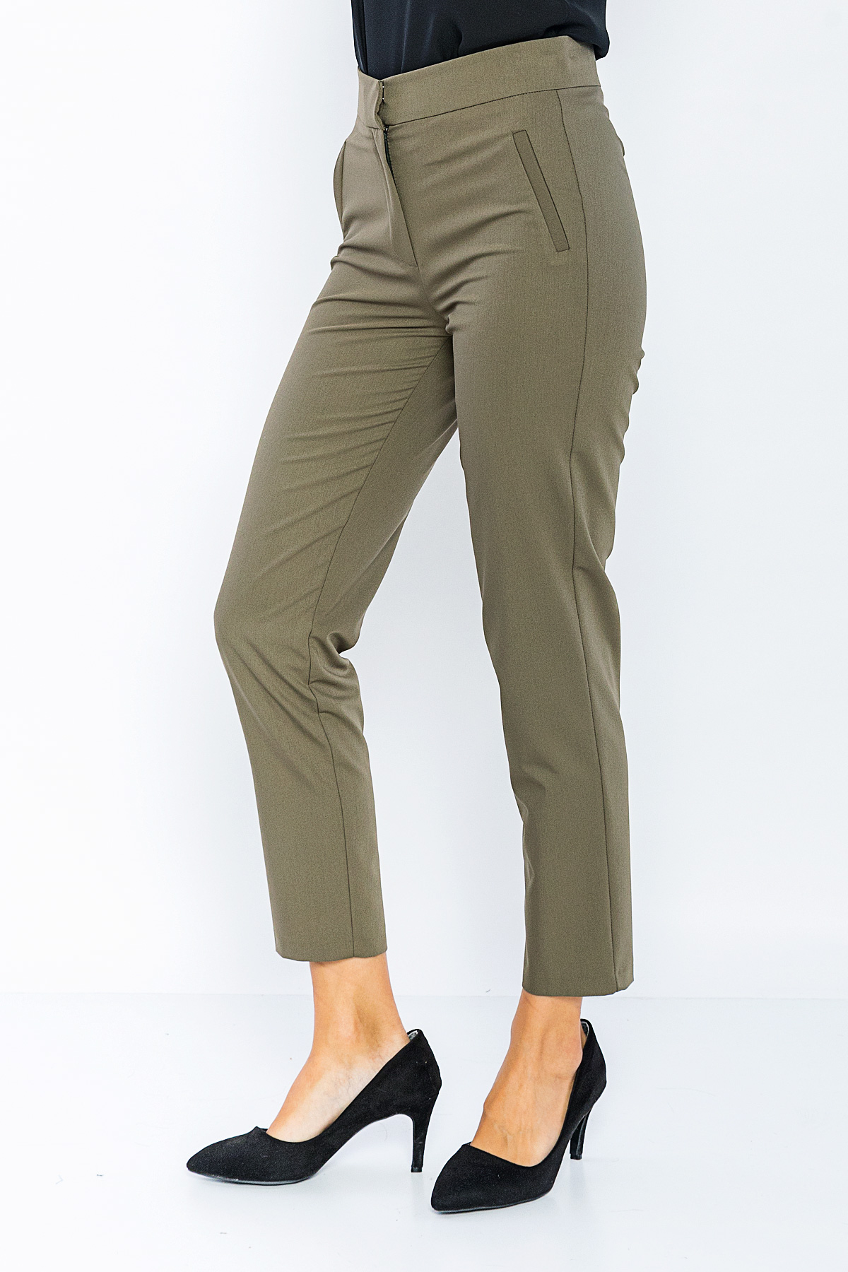 Picture of Woman Khaki fillet Pocket Classical Work Trousers