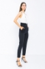Picture of Woman Black High Waist Belted Classical Work Trousers