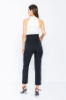 Picture of Woman Black High Waist Belted Classical Work Trousers