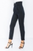 Picture of Woman Black High Waist Belted Classical Work Trousers