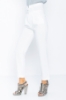 Picture of Woman White High Waist Belted Classical Work Trousers