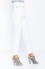 Picture of Woman White High Waist Belted Classical Work Trousers