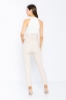 Picture of Woman Beige High Waist Belted Classical Work Trousers
