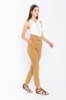Picture of Woman Camel High Waist Belted Classical Work Trousers