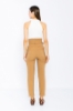 Picture of Woman Camel High Waist Belted Classical Work Trousers