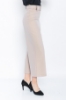 Picture of Woman Beige Comfortable Cut Belted Capri Trousers