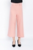 Picture of Woman Powder Comfortable Cut Belted Capri Trousers