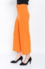 Picture of Woman Orange Comfortable Cut Belted Capri Trousers