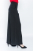 Picture of Woman Black Loose Cut Slit Trotter Trousers