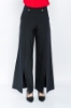 Kadın Siyah Bol Kesim Yırtmaçlı Paça Pantolon resmi