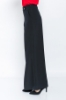 Kadın Siyah Bol Kesim Yırtmaçlı Paça Pantolon resmi