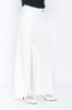 Kadın Beyaz Bol Kesim Yırtmaçlı Paça Pantolon resmi